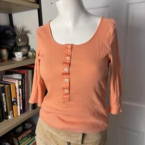 Ralph Lauren Salmon Pink Ribbed Top